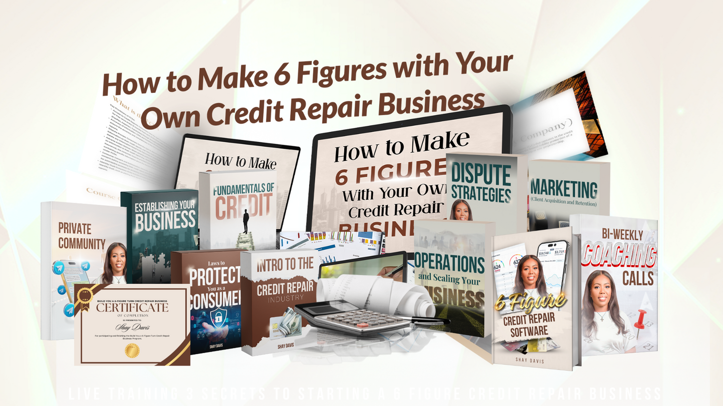 How to Make 6 Figures with Your Own Credit Repair Business Program